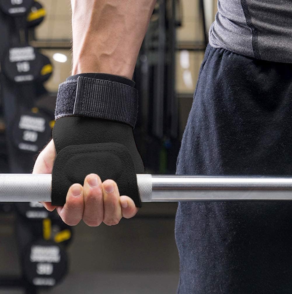 INDIAHUNK® Power Grips Weight Lifting Gloves – Full Leather, Heavy-Duty with Padded Wrist Wraps & Adjustable Grip Hooks for Gym, Deadlifts & Bodybuilding