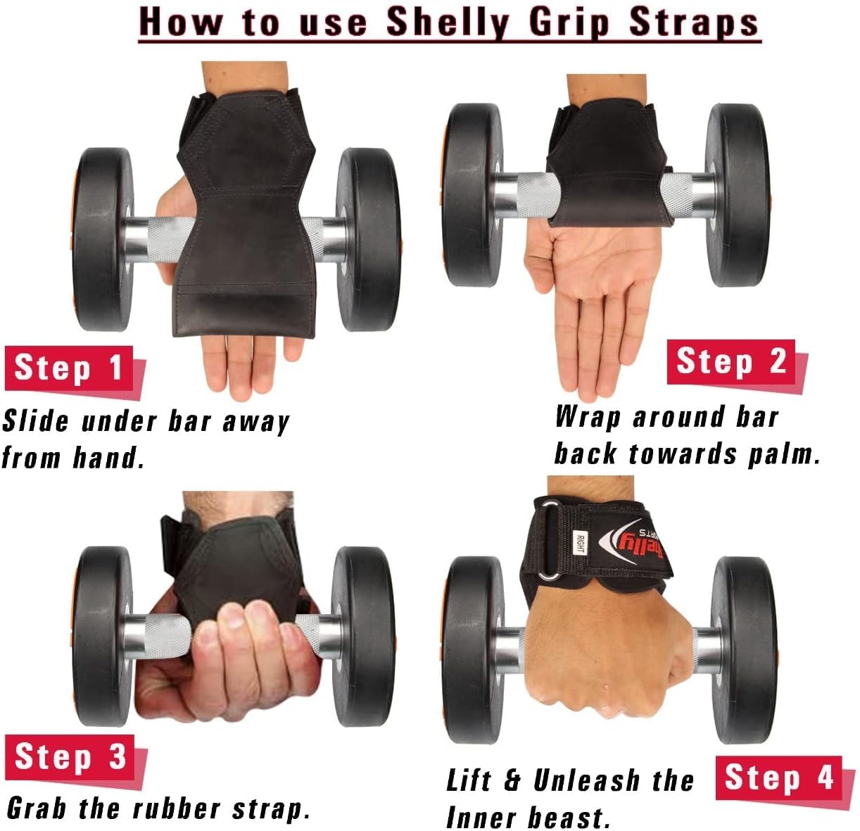 INDAIHUNK® Weight Lifting Grips (Pair) – Neoprene Padded Wrist Wraps for Heavy Powerlifting, Deadlifts, Rows & Pull-Ups"