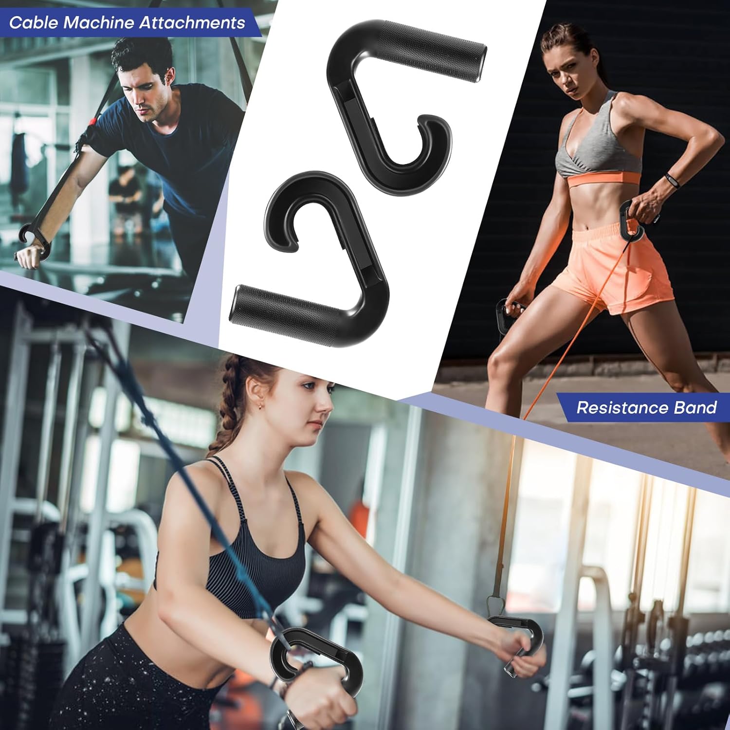 INDIAHUNK® Neutral Grip Handle Attachment for Pull-up Bars, Barbells & Resistance Bands – Comfortable Wrist-Friendly Workout Tool
