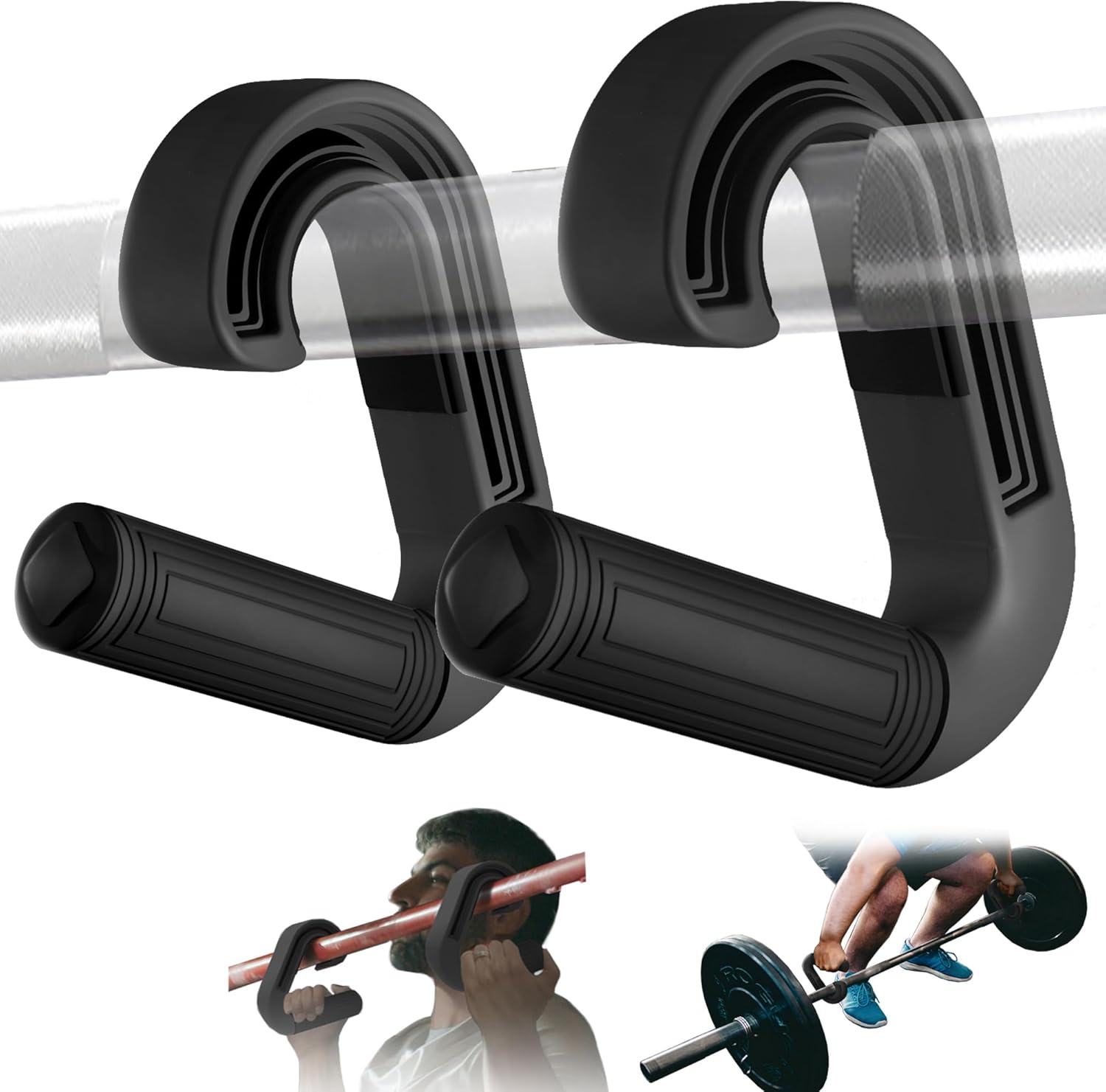 INDIAHUNK® Neutral Grip Handle Attachment for Pull-up Bars, Barbells & Resistance Bands – Comfortable Wrist-Friendly Workout Tool