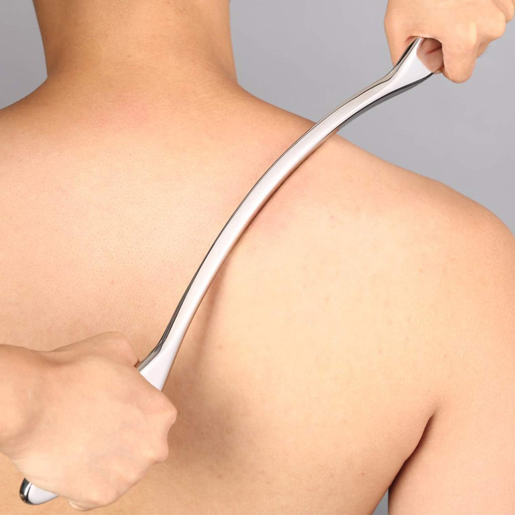 INDIAHUNK® Stainless Steel Gua Sha Scraping Massage Tool – Long Bar IASTM Tool for Soft Tissue Mobilization, Muscle Recovery & Deep Tissue Therapy