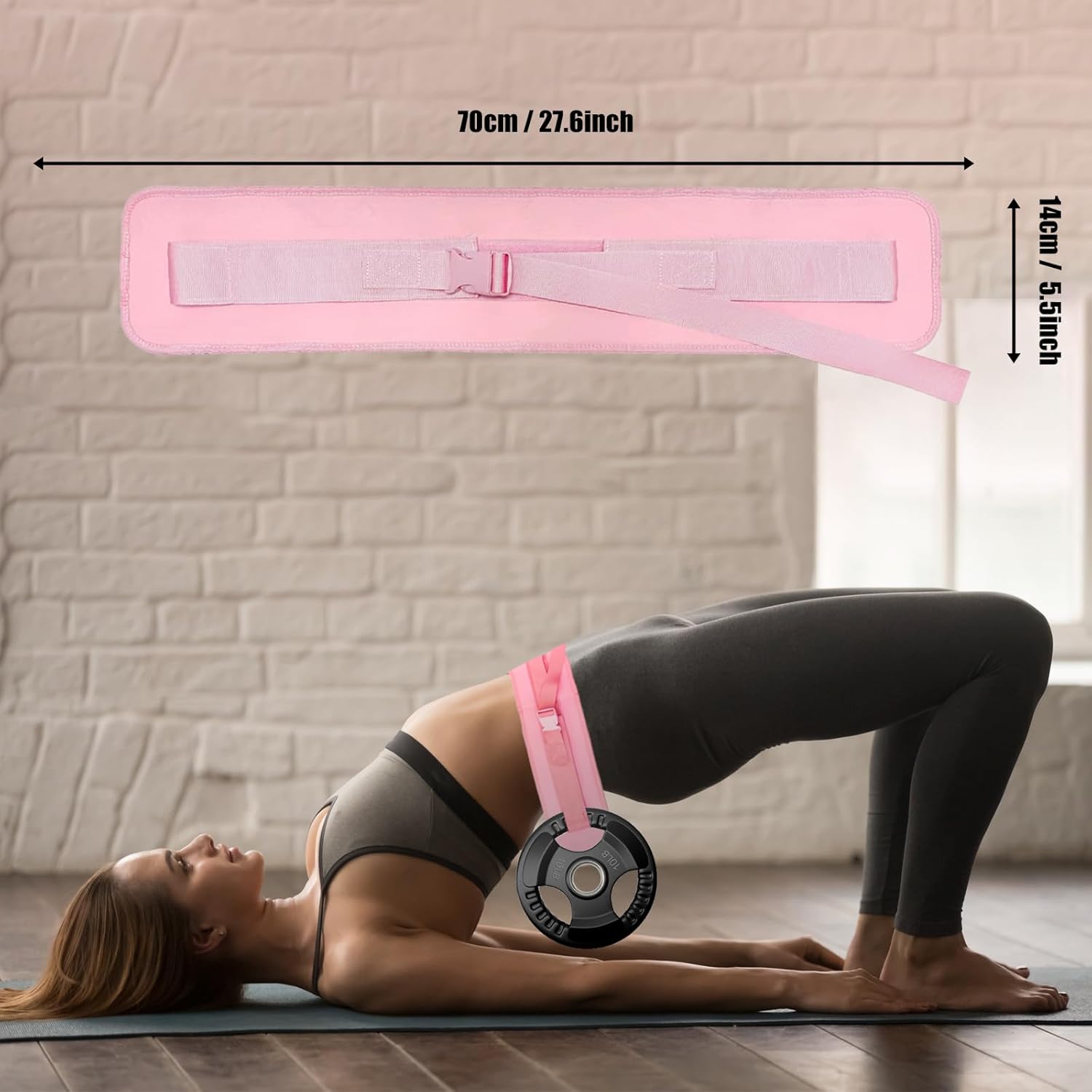 INDIAHUNK® Hip Thrust Belt – Extra Comfortable, Wide Anti-Slip Pads, Perfect for Dumbbell Workouts & Home Gym