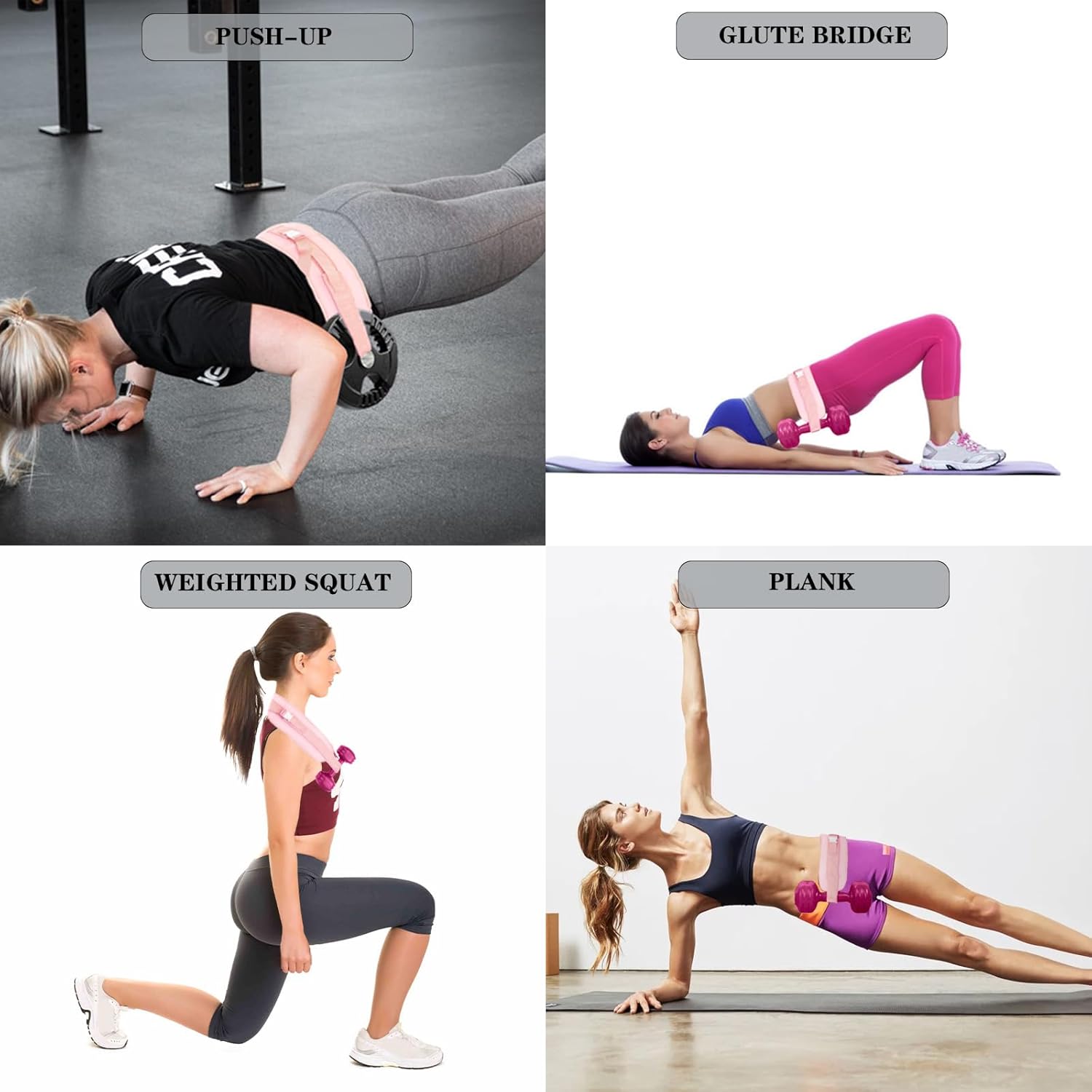 INDIAHUNK® Hip Thrust Belt – Extra Comfortable, Wide Anti-Slip Pads, Perfect for Dumbbell Workouts & Home Gym