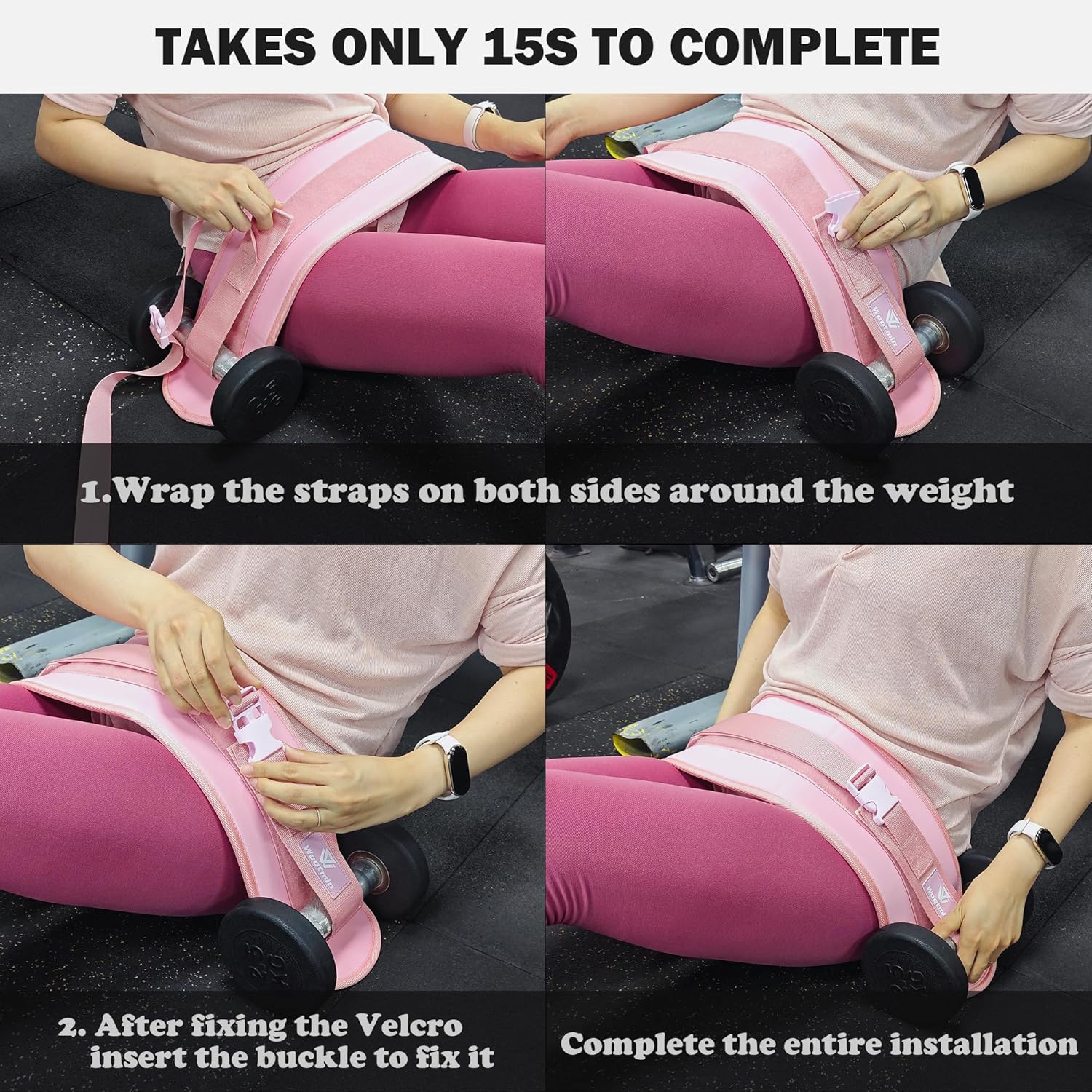 INDIAHUNK® Hip Thrust Belt – Extra Comfortable, Wide Anti-Slip Pads, Perfect for Dumbbell Workouts & Home Gym