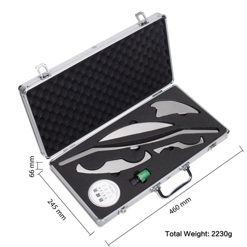 Gua Sha Tool Set of 5 – Natural Stone Massage Tools for Face & Body, Skin Lifting, Lymphatic Drainage & Relaxation