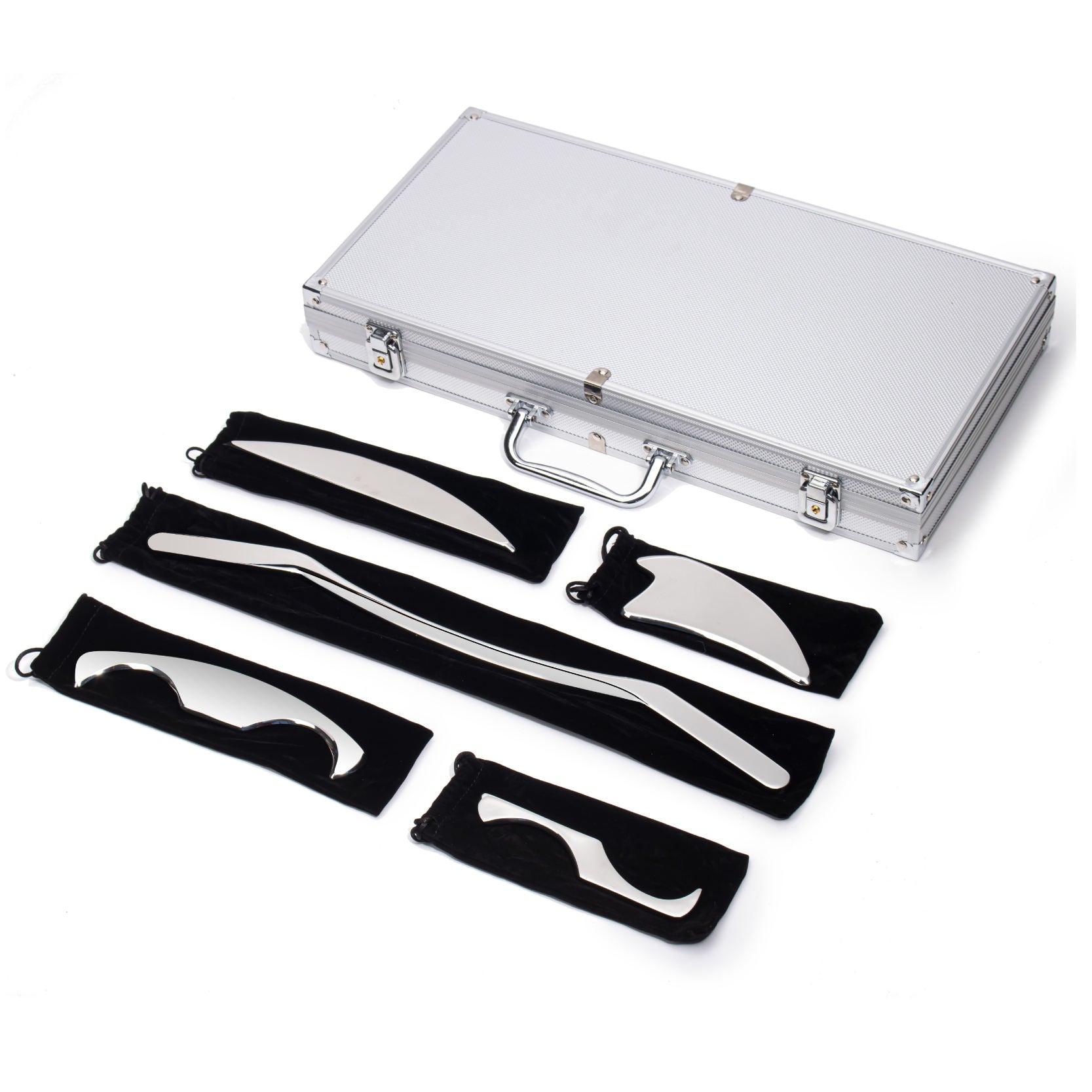 Gua Sha Tool Set of 5 – Natural Stone Massage Tools for Face & Body, Skin Lifting, Lymphatic Drainage & Relaxation