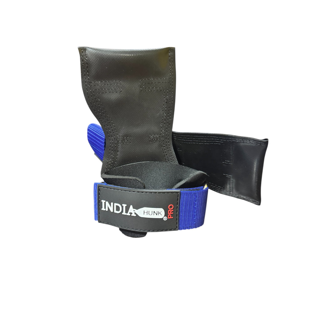INDIAHUNK® Power Grips Weight Lifting Gloves – Heavy-Duty Gym Gloves with Padded Wrist Wraps & Adjustable Grip Hooks for Deadlifts, Pull-Ups & Bodybuilding